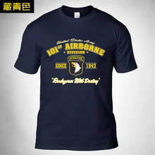 Новые футболки из хлопка, американская армия 101st Airborne Air assaw Brothers Forever, футболка с принтом, походная Военная Мужская футболка