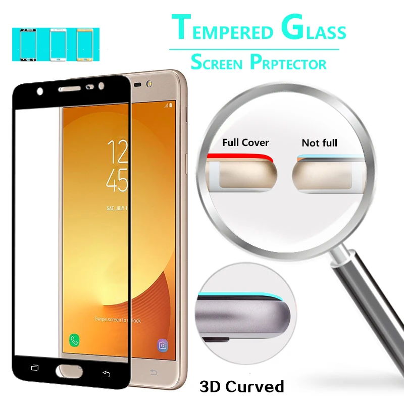Передняя 3D изогнутая стеклянная пленка с полным покрытием для Samsung Galaxy J7 MAX SM-G615F/DS