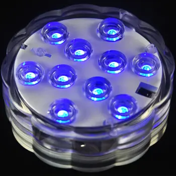 

12pcs 10 Led Swimming Pool Light RGB Underwater Piscina Pond Submersible Battery Operated IP68 Waterproof for Wedding Party