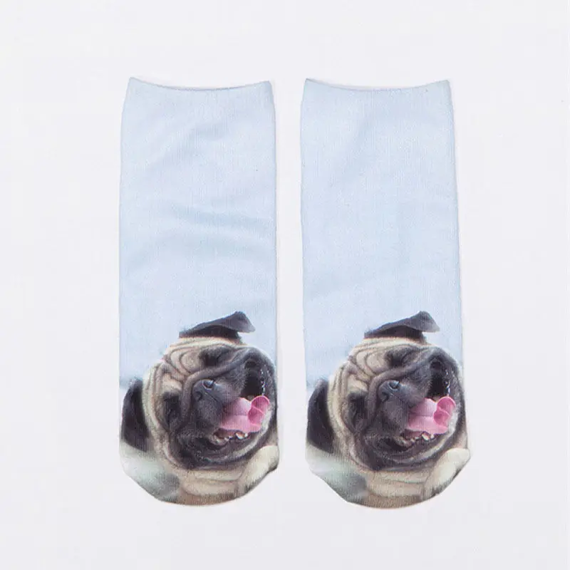 Новинка года; модные милые короткие дышащие хлопковые носки унисекс для женщин и мужчин с объемным изображением забавной собаки и животных; Лидер продаж