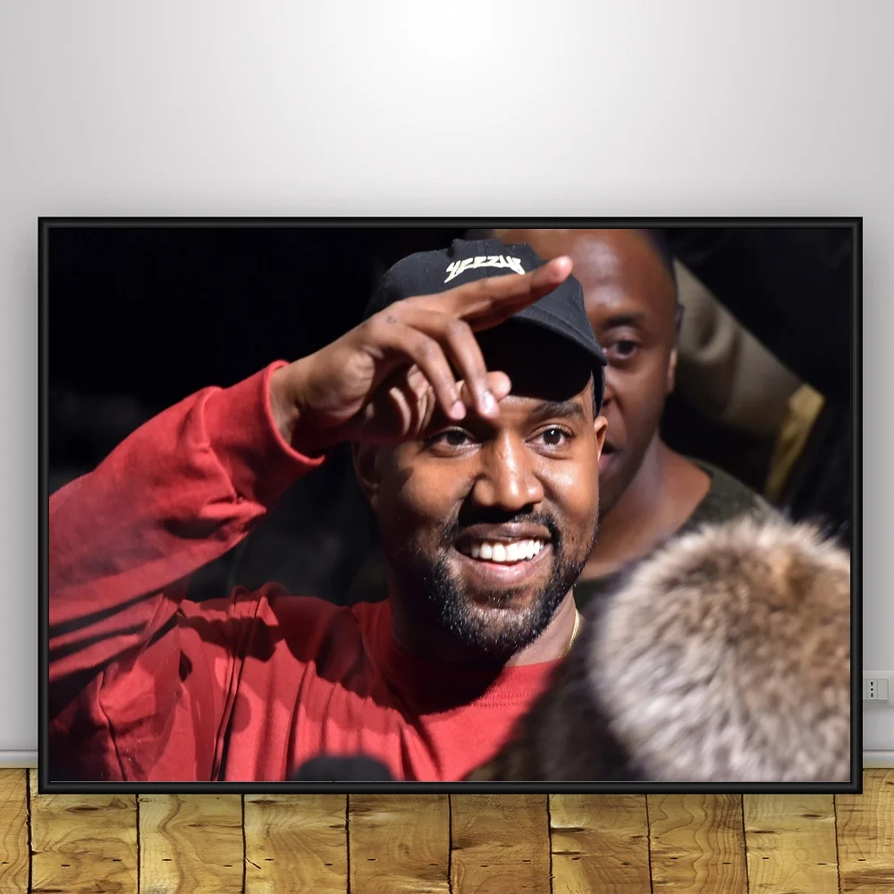 inch nz frame 12x18 Kanye West Silk Wall Fabric Psychedelic Poster Art Print