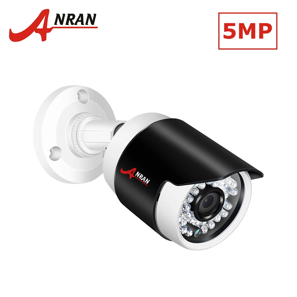 

ANRAN 5MP Bullet IP Camera 1920P H.265 POE Security Camera Outdoor Waterproof Night Vision CCTV Camera POE Surveillance Camera