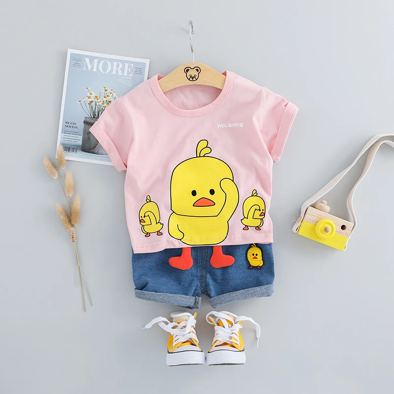 

WENWENDEXINGFU Summer Toddler Infant Clothing Sets Baby Girls Boys Clothes Suits T Shirt Shorts Kids Children Casual Costume