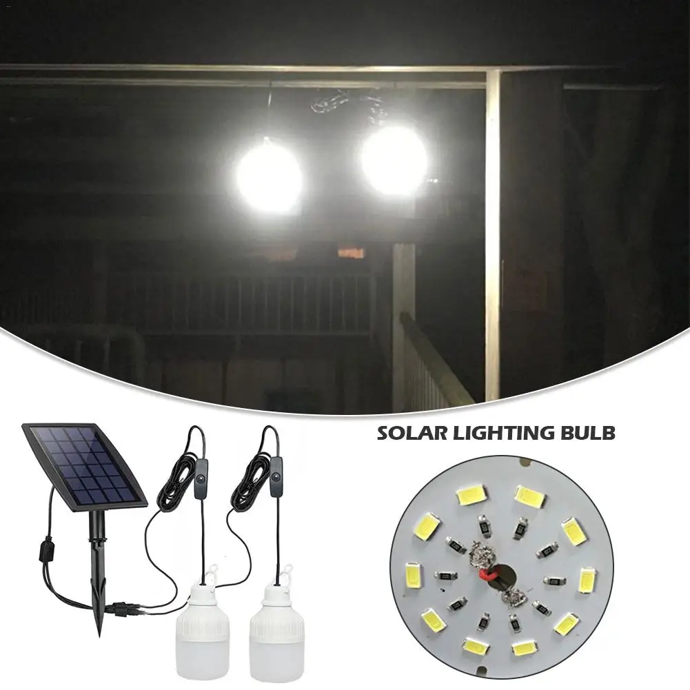 

Solar Light Bulb 1 for 2 Lighting System Split Garden Light Solar Lantern Bulb 3W 5M Cable