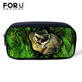 

FORUDESIGNS 2019 New Organizer Women Cosmetic Case Fashion Make Up Bags for Ladies Cool Animal Dinosaur Prints Kids Pencil Bags