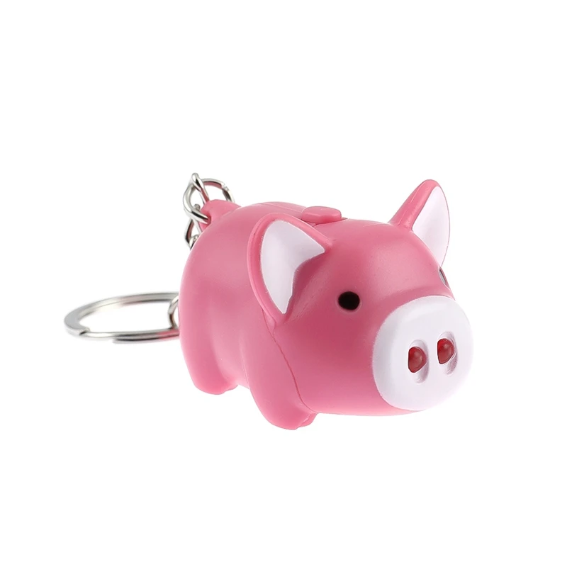 Schwein Führte Taschenlampe-Ton-Ring-Kinderspielwaren-Schwein-Licht Keychains Schwein Führte Taschenlampe-Ton-Ring-Kinderspielwaren-Schwein-Licht Keychains