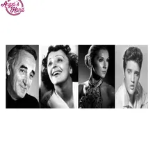 5d алмазная живопись на заказ французская звезда Шарль aznavour бриллиантовый рисунок Рождество карты полный квадрат/rond eigen фото вышивка