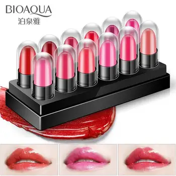 

Bioaqua 12 Colors Lipstick Set Travel Waterproof Moisturizing Matte Lips Gloss Kit Long Lasting Easy To Wear Makeup