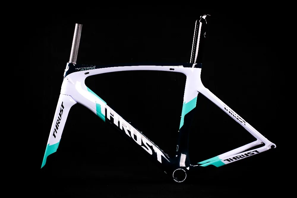 Clearance THRUST 2019 Road Bike Frame 700c Carbon Road Frame PF30 Bicycle Frameset with Fork Seatpost Clamp Headset 46 49 52 54 56 58cm 5