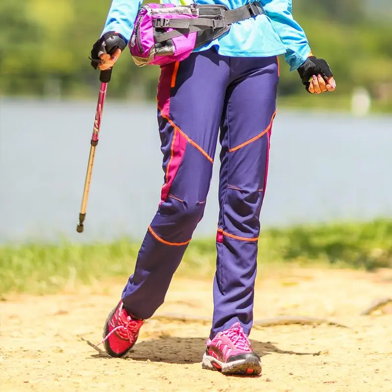 Secado rápido al aire libre al softshell senderismo elástico Mujer Pantalones de trekking de verano Pantalones de montaña senderismo Deporte Pantalones