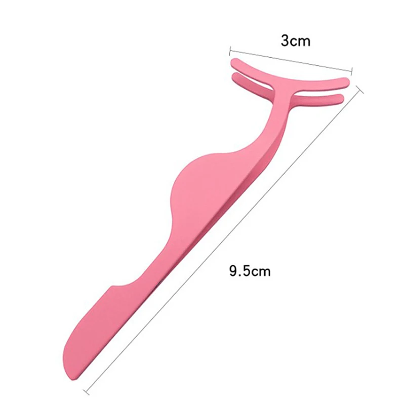 

Stainless Steel False Eyelash Extension Tweezers Nipper Clip Black Pink Fake Lash Curler Applicator Tools