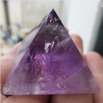 

25mmx 25mm Natural crystal amethyst pyramid decoration amethyst stone apotropaic customize