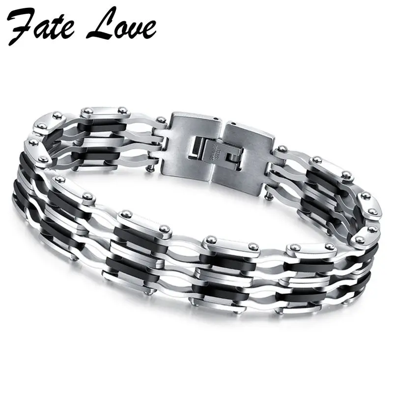 Fashion Bracelet Men Jewelry Pulseira Masculina Stainless Steel Chain