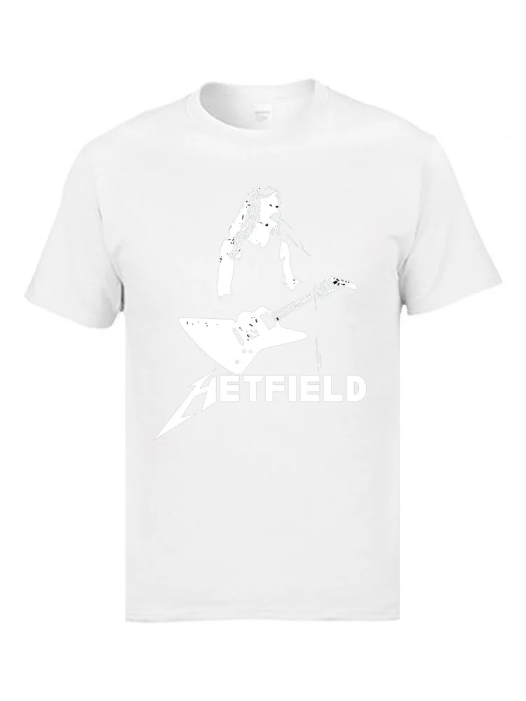 James Hetfield 16435 Newest Short Sleeve Summer T-shirts Cotton Crewneck Men Tops Tees Unique T Shirt Summer Free Shipping James Hetfield 16435 white