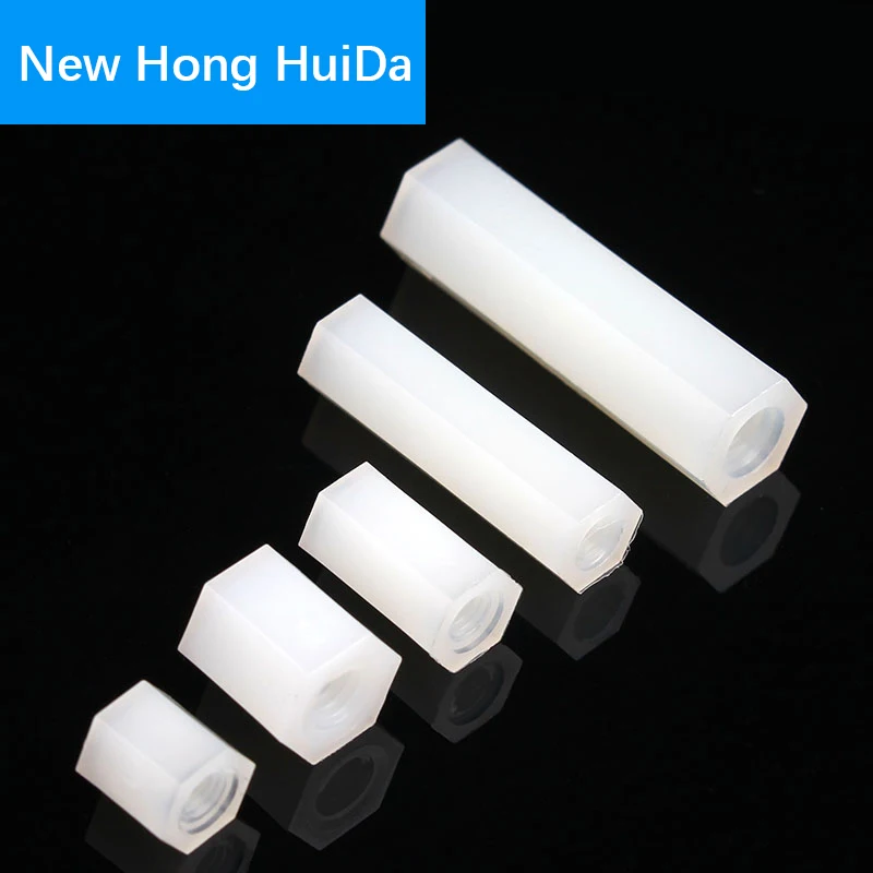 

M2.5 White Hex Nylon Male Female Standoff Plastic Hexagon Threaded PCB Motherboard Spacer Pillar Boards Bolt Screw Nut M2.5*L