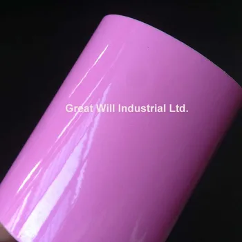 

Ultra Glossy Pink Vinyl Wrap with 3 Layers High Gloss Pink Shiny Car Wrap Film Graphics with Air Free Size 1.52*20M/Roll