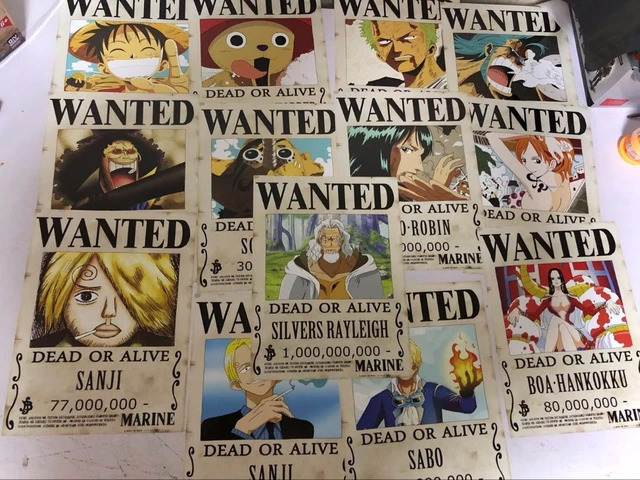 One Piece Old Poster 11/13 Pcs/Set Reward Wanted Circular Retro Edition  Wallpaper Latest Animation