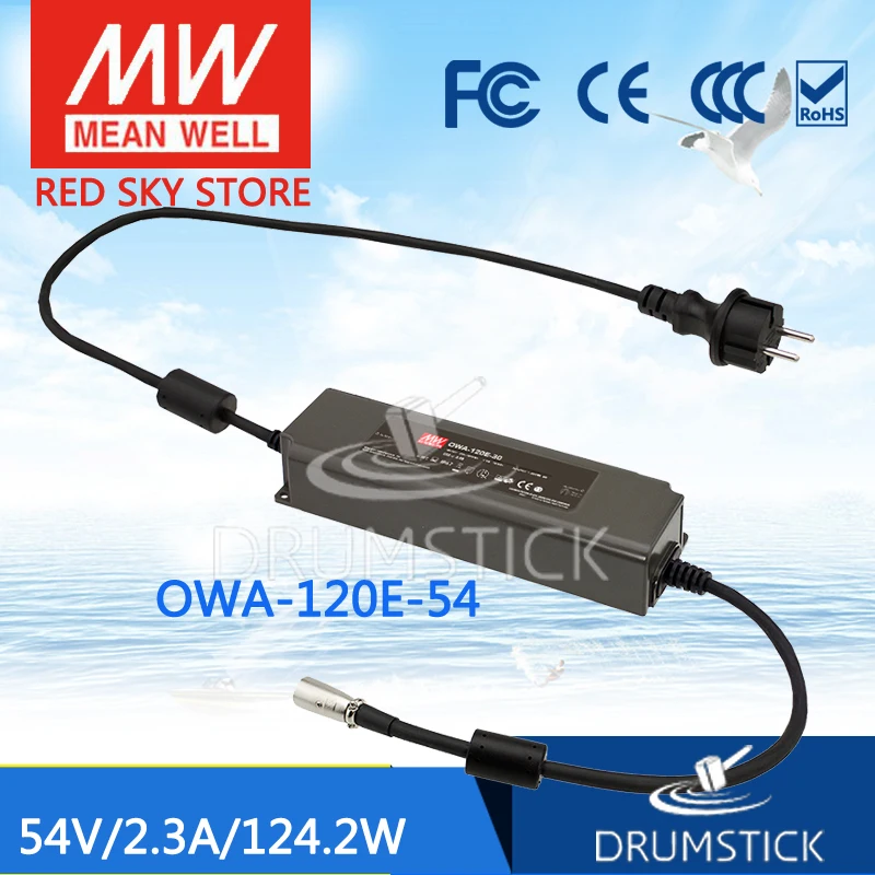 

MEAN WELL OWA-120E-54 54V 2.3A meanwell OWA-120E 54V 124.2W Single Output Moistureproof Adaptor