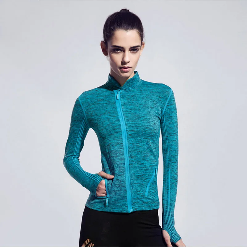 

1pcs Womens Sports jackets and coats 2016 Autumn Fashion quick-drying zipper outdoor jackets ladies Casual sports gym coat women