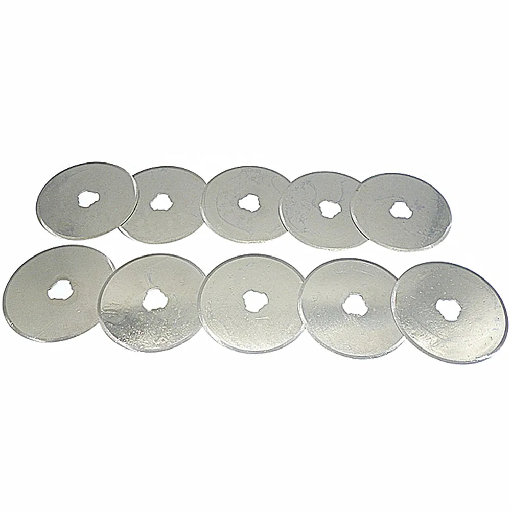 10pcs 45mm Rotary Cutter Blades 45mm*8mm*0.3mm Stainless Steel Rotary