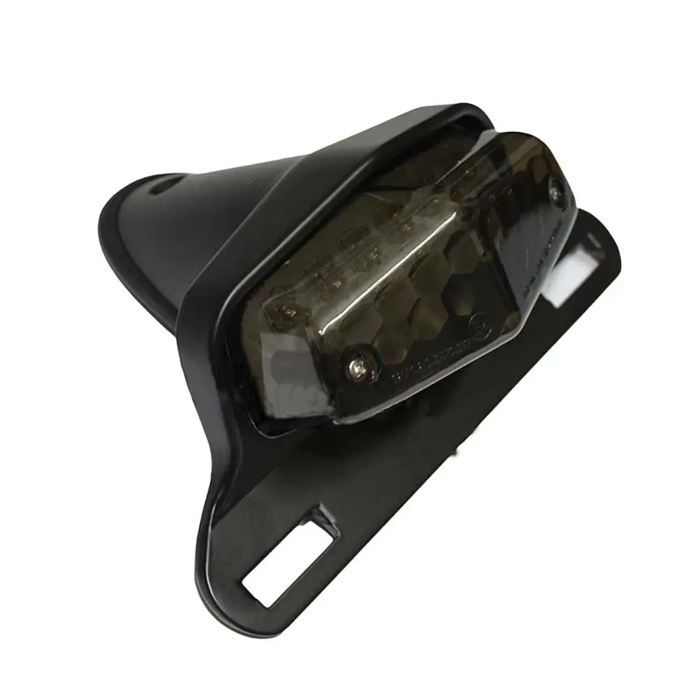 Светодиодный фонарь для мотоцикла для Honda Triumph Bonneville BSA Norton Scrambler Lucas задний фонарь с подсветкой номерного знака - Цвет: Black Smoke Lens