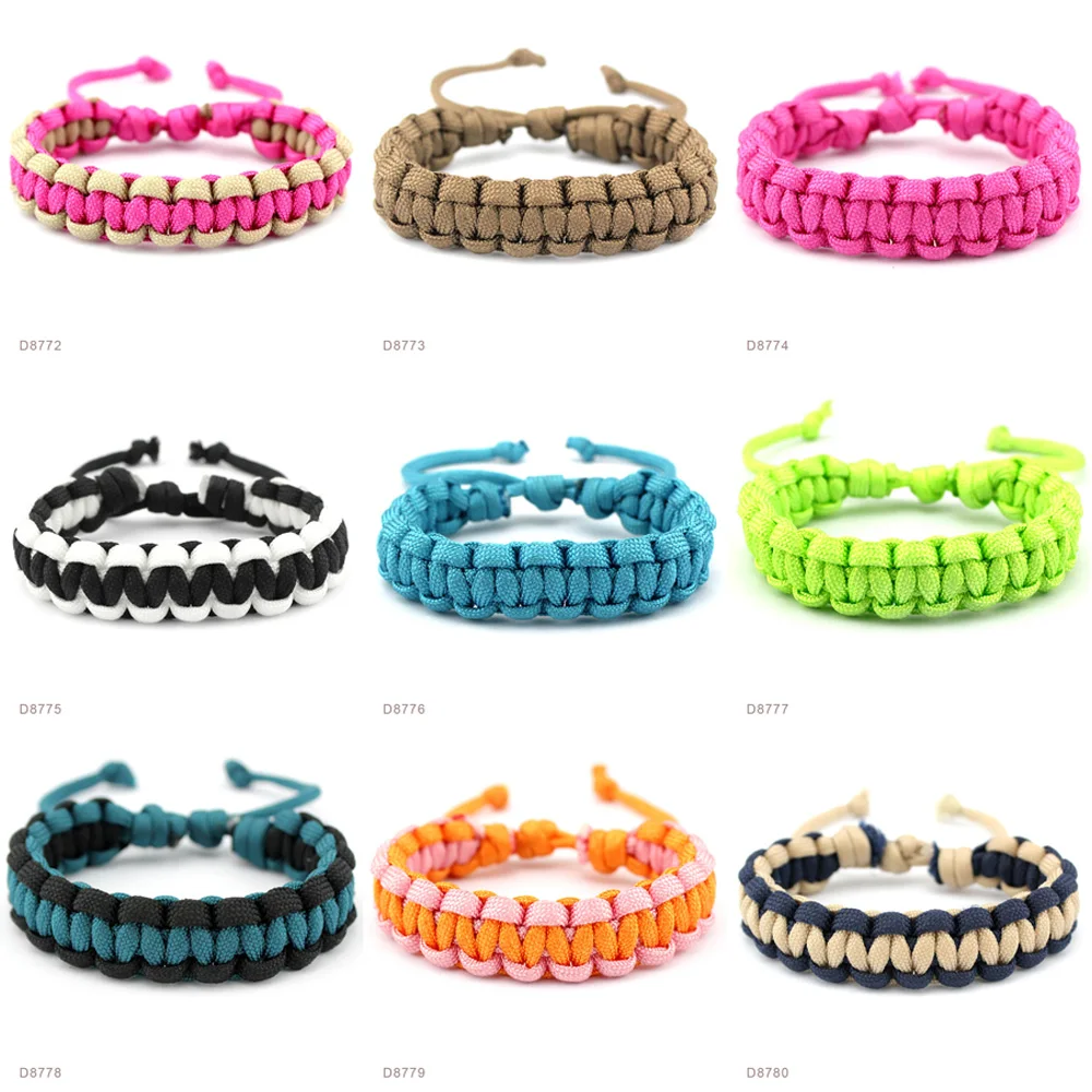 

Adjustable Camping Outdoor Hiking Survival Rope Paracord Bracelets Rescue Women Men Boys Girl's Fashion Jewelry Christmas Gift