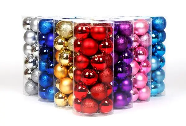 

24pcs 6CM Christmas Tree Xmas Balls Decorations Baubles Party Wedding Ornament Plastic Christmas Balls Xmas
