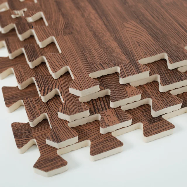 9pcs soft eva foam puzzle crawling mat deep wood interlock floor tiles waterproof rug for kids - Puzzle Wood Flooring 9pcs soft eva foam puzzle crawling mat deep wood interlock floor tiles waterproof rug for kids - Puzzle Wood Flooring