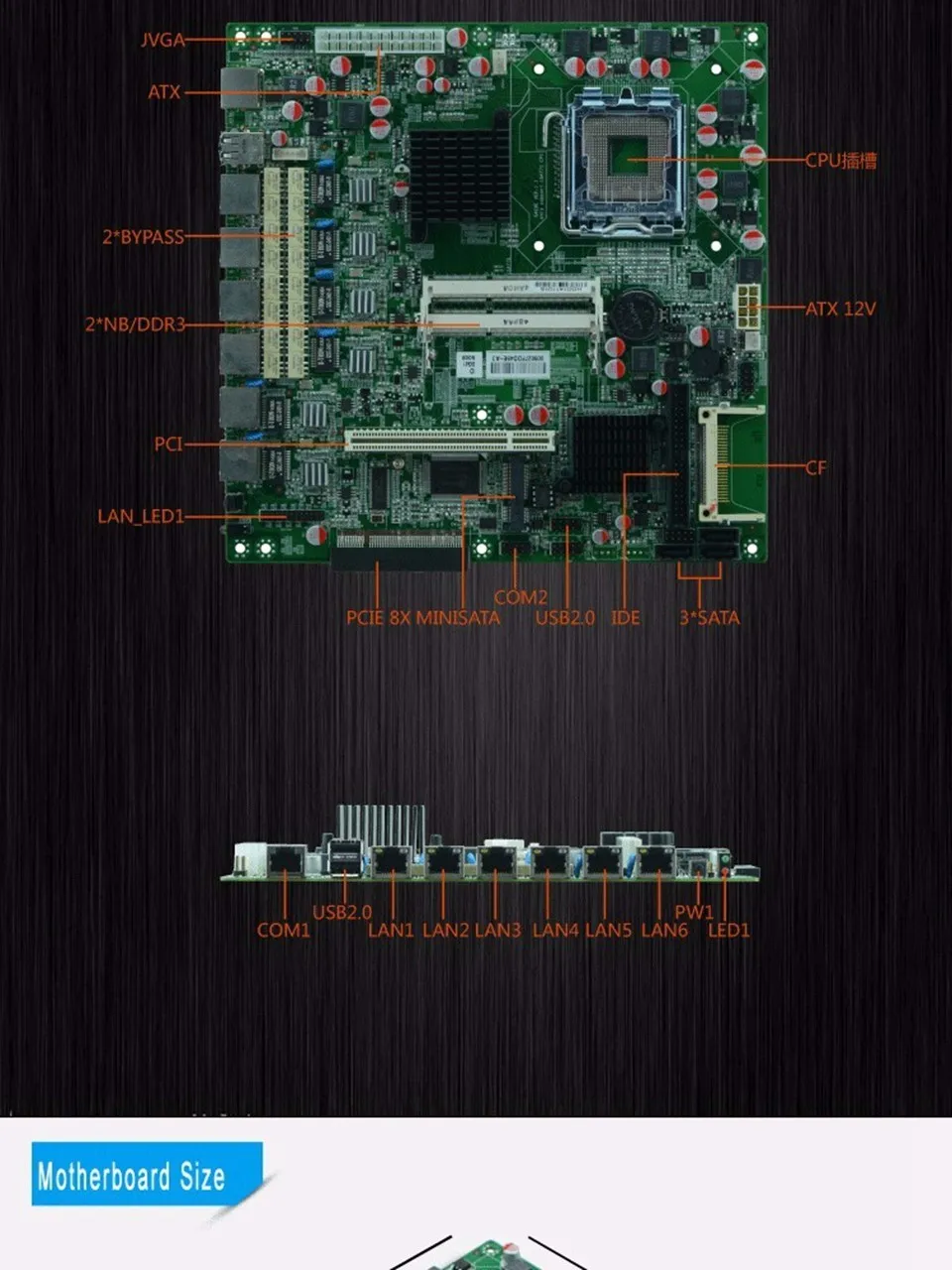 Материнская плата G41XE для 6 Gigabit Ethernet LGA771 с функцией обхода