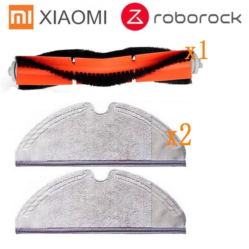 Подходит для Xiaomi Roborock Robot S50 S51 Запчасти для пылесоса комплекты рулонной щетки тряпки мокрой уборки фильтр боковая щетка - Цвет: 3pcs kit