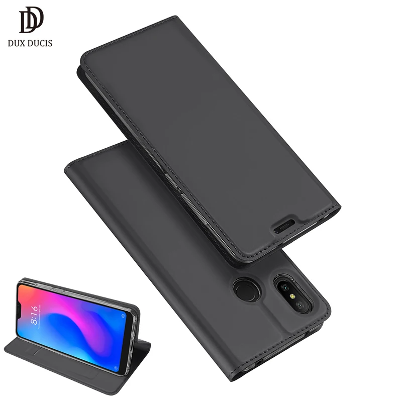 Магнитный кожаный чехол-книжка для Xiaomi Mi A2 Lite чехол-бумажник чехол мобильного