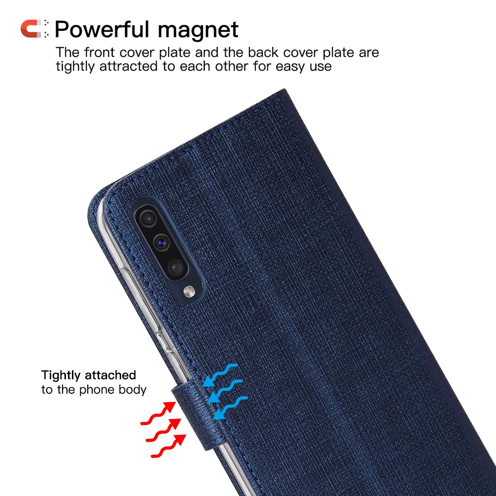 Vintage Leather Flip Cover For Samsung Galaxy A50 Wallet Card Pocket Stand Magnet Book Cover for Samsung Galaxy A50