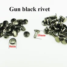 100 шт 8*10 мм пистолет черные металлические кнопки заклепки Швейные аксессуары для одежды сумка подходит MR-015
