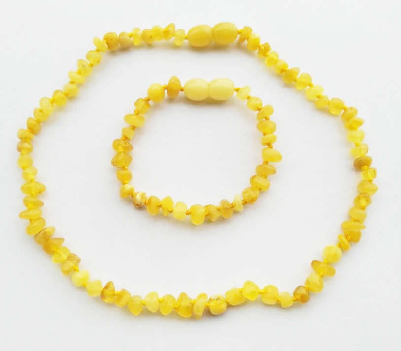 

33cm mellite ambar baby necklace Certified Authentic genuine lemon baltic Baroque ambar baby teething necklace