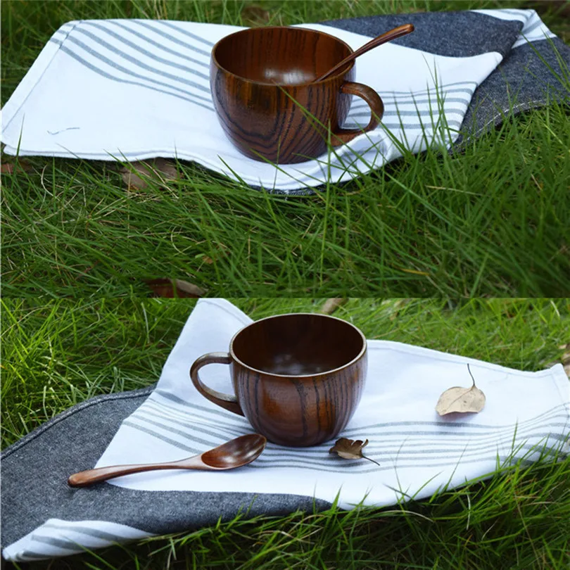  Coffee Mugs Primitive Handmade Natural Wood Tea Beer Juice Milk Mug Wood 2019 new Drinkware #4m27 (4)