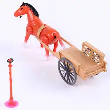 Робот-лошадь, электронные игрушки, игрушка для домашних животных, бегущая, ходячая, Тяговая карета, игрушки для детей, подарки на день рождения