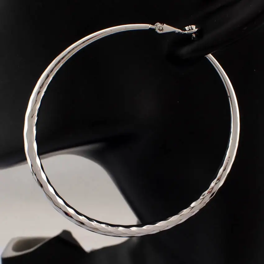 MANILAI, Модные женские ювелирные изделия, диаметр 50 мм, граненый сплав, круглые серьги-кольца, бижутерия, массивные серьги