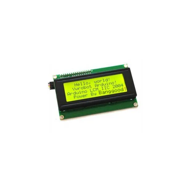Модуль ЖК-дисплея IIC / I2C 2004 204 20x4 желтый зеленый для Arduino | Электронные компоненты и