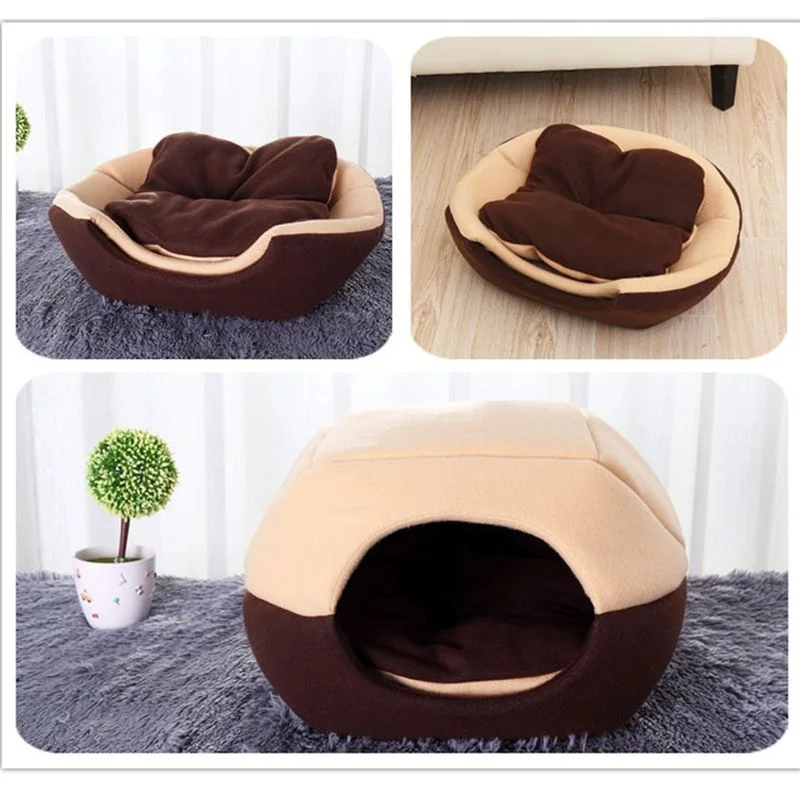 Кровать собаки дом Подушка Dog House коврик кошка кровать Кошкин дом коврик Одеяло Питомник Pet щенок кровать диван Чихуахуа Тоторо кровать хомя...