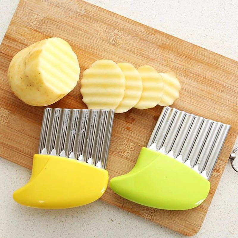 FUHAIHE для волнистой нарезки картофеля инструменты для снятия кожуры кухонные ножи Аксессуары кухонные гаджет для овощей и фруктов из нержавеющей стали