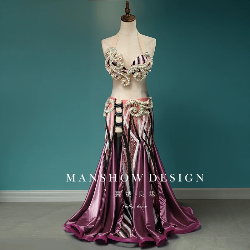 2019 Nieuwe Sexy Pak Buikdans Kostuum Vrouwelijke High-End Custom Driedimensionale Bloem Zak Hip Fishtail Rok Kostuum Kleding 2019 Nieuwe Sexy Pak Buikdans Kostuum Vrouwelijke High-End Custom Driedimensionale Bloem Zak Hip Fishtail Rok Kostuum Kleding
