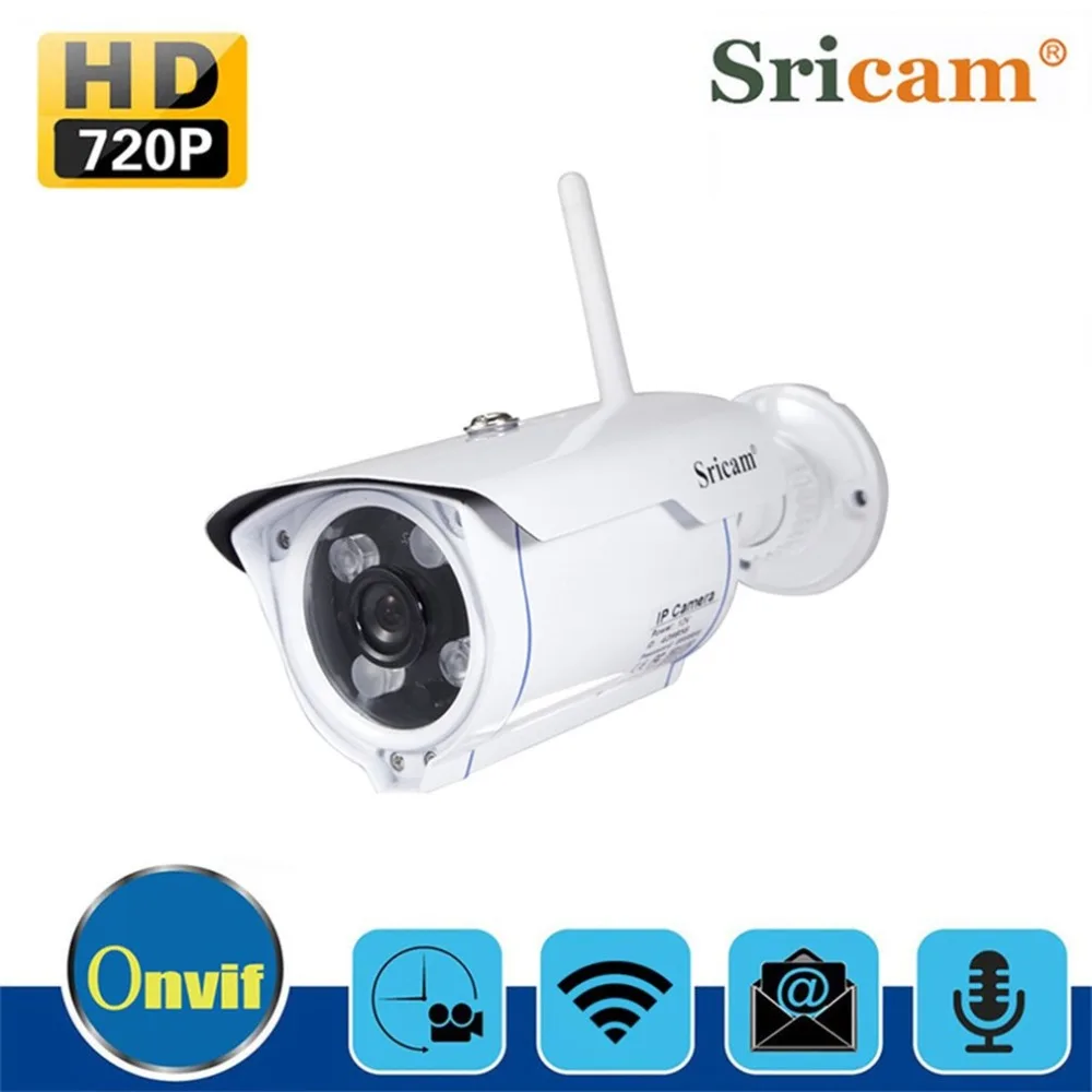 

Sricam SP007 WiFi 720P IP Camera Wireless Support P2P Onvif Network Phone Remote View Waterproof Outdoor Gun Type Camera EU US