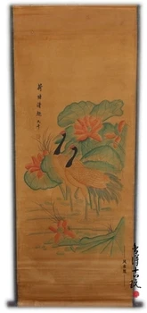 

Antique Chinese painting office living room decoration (Lotus map)