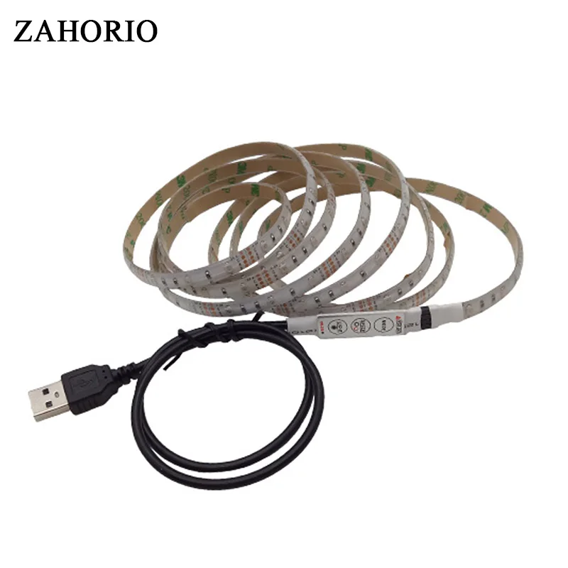 5 В USB Светодиодная лента RGB 5050 2835 кабель зарядное устройство источник питания