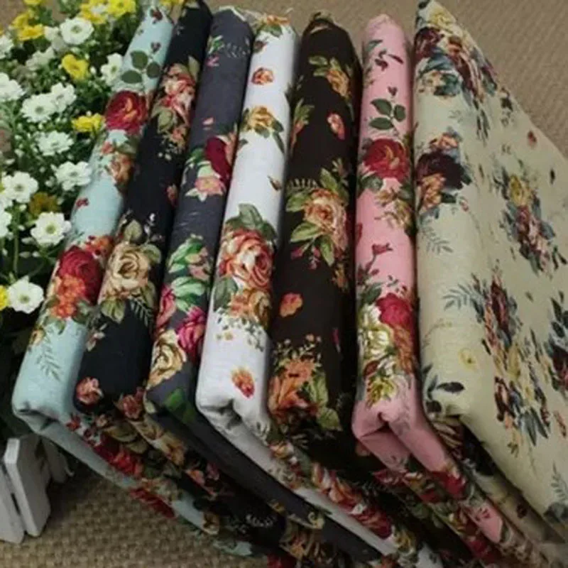 

Series 5 Assorted Pre Cut Flower Floral Printed Charm Cotton Quilt Fabric 24*22CM Fabric Bundles