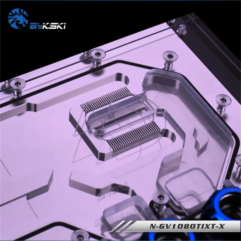 Водяной блок Bykski с полным покрытием графического процессора для GIGABYTE AORUS GTX 1080 Ti