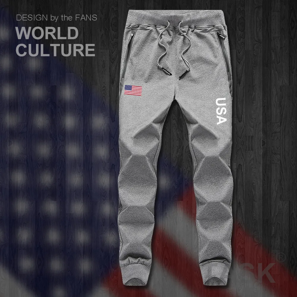 الولايات المتحدة الأمريكية الولايات المتحدة الأمريكية رجل السراويل ركض بذلة sweatpants المسار العرق اللياقة البدنية الصوف التكتيكية عارضة جديد