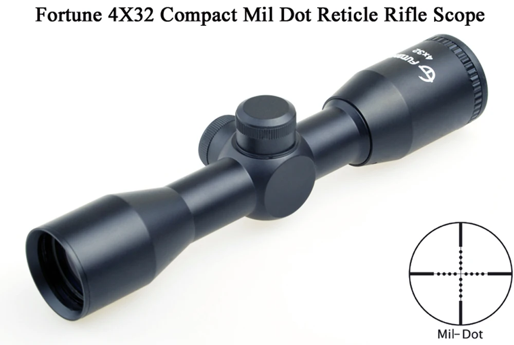 Rifle Scopes 4X32 Compact Long Eye Relief Hunting Riflescope Optics