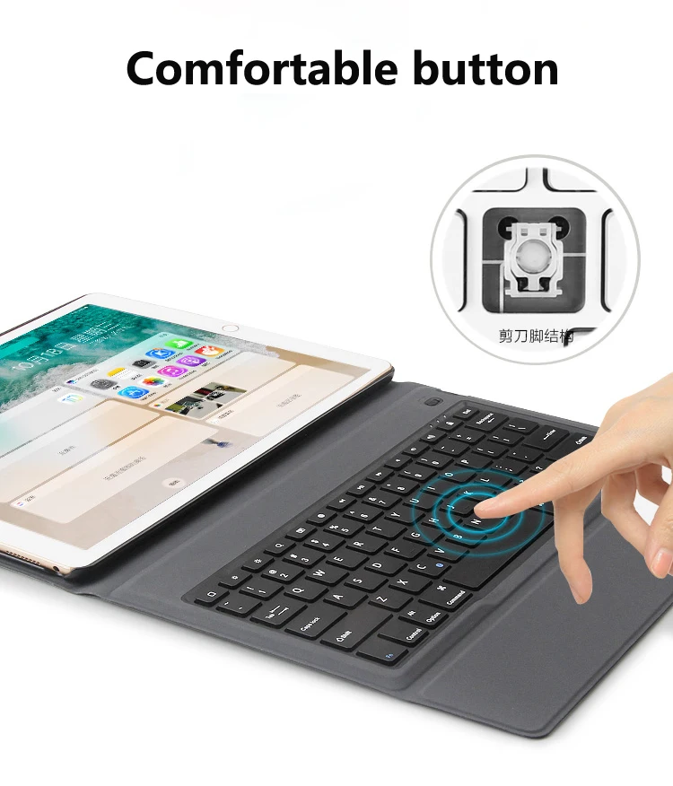 Ультратонкий чехол для клавиатуры iPad 9 7 2017 5 го поколения A1822 A1823 тонкий Pu кожаный