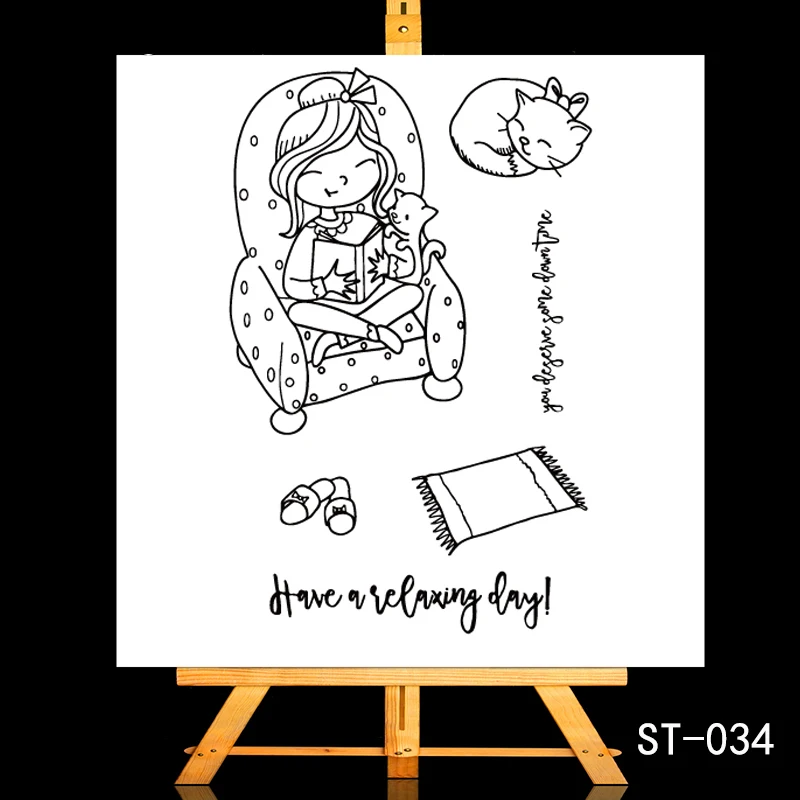 

ZhuoAng Reading day/Weekend status Transparent and Clear Stamp DIY Scrapbooking Album Card Making DIY Decoration Making